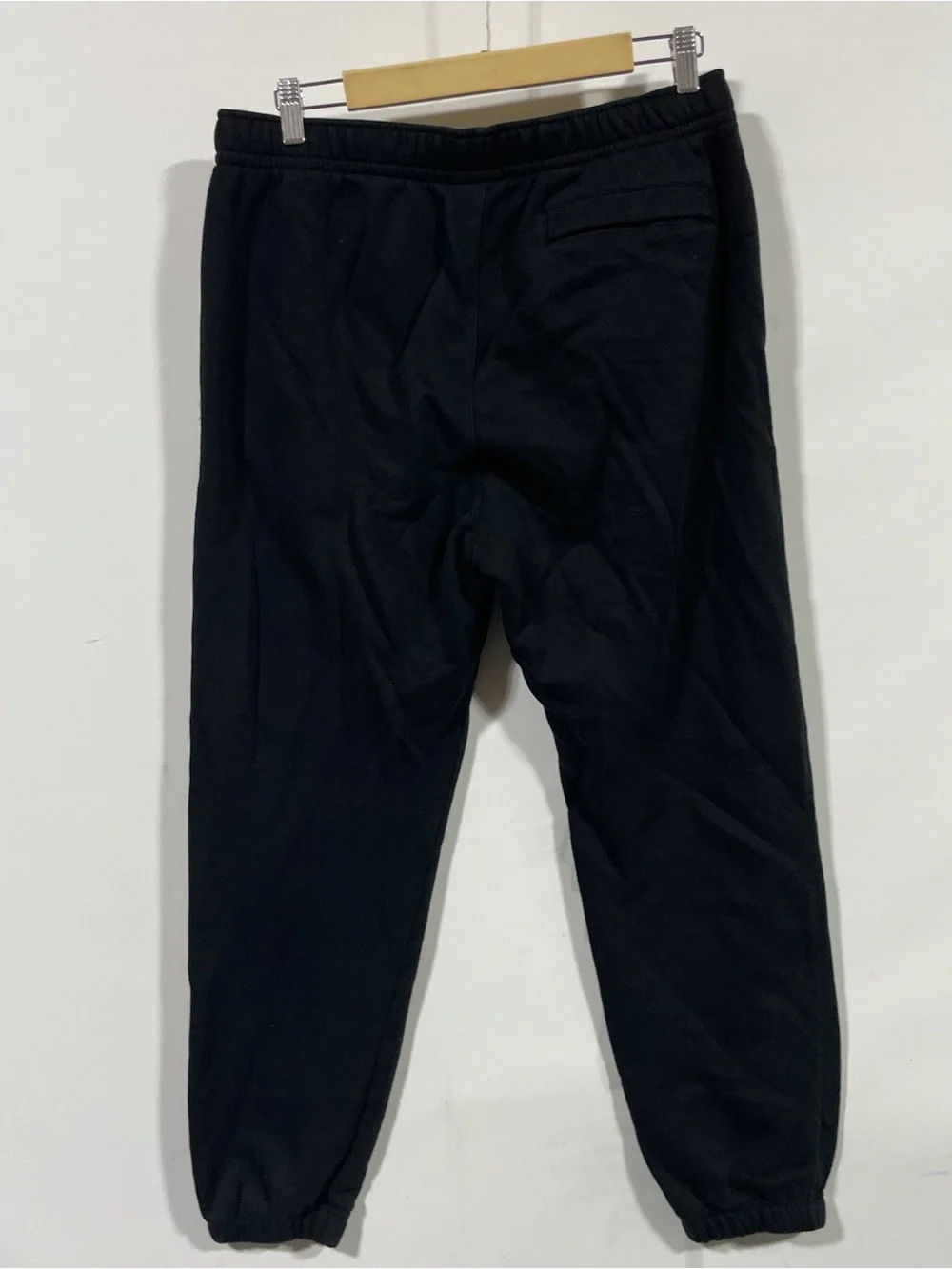 Nike Black Men's Fleece Joggers with White Logo